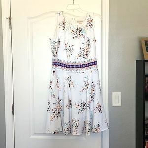 Eva Mendes Pattern Flare Dress